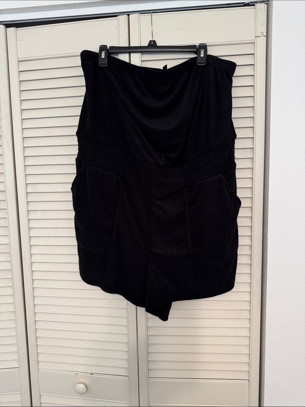 torrid Black Strapless Relaxed Romper/Bathing Suite Cover Up